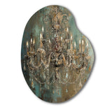 Grand Chandelier Showcase III - Asymmetric Metal Wall Art