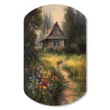 Quaint Cottage And Garden Oasis I - Asymmetric Metal Wall Art