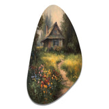 Quaint Cottage And Garden Oasis I - Asymmetric Metal Wall Art