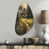 Quaint Cottage And Garden Oasis I - Asymmetric Metal Wall Art