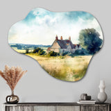 England Small Town Cottage I - Asymmetric Metal Wall Art