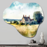 England Small Town Cottage I - Asymmetric Metal Wall Art