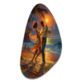 The Couple'S Dance Of Love II - Asymmetric Metal Wall Art