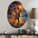 The Couple'S Dance Of Love II - Asymmetric Metal Wall Art