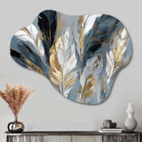 Gold And Grey Impressions Of Bohemian Energy I - Asymmetric Metal Wall Art