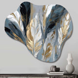 Gold And Grey Impressions Of Bohemian Energy I - Asymmetric Metal Wall Art