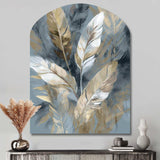 Gold And Grey Impressions Of Bohemian Energy II - Asymmetric Metal Wall Art