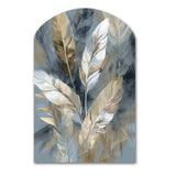 Gold And Grey Impressions Of Bohemian Energy II - Asymmetric Metal Wall Art