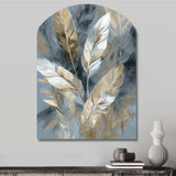 Gold And Grey Impressions Of Bohemian Energy II - Asymmetric Metal Wall Art