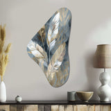 Gold And Grey Impressions Of Bohemian Energy II - Asymmetric Metal Wall Art