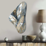 Gold And Grey Impressions Of Bohemian Energy II - Asymmetric Metal Wall Art