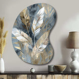 Gold And Grey Impressions Of Bohemian Energy II - Asymmetric Metal Wall Art