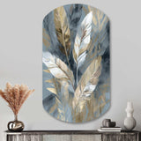 Gold And Grey Impressions Of Bohemian Energy II - Asymmetric Metal Wall Art