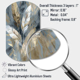 Gold And Grey Impressions Of Bohemian Energy II - Asymmetric Metal Wall Art