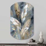 Gold And Grey Impressions Of Bohemian Energy II - Asymmetric Metal Wall Art