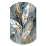 Gold And Grey Impressions Of Bohemian Energy II - Asymmetric Metal Wall Art