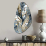 Gold And Grey Impressions Of Bohemian Energy II - Asymmetric Metal Wall Art