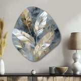 Gold And Grey Impressions Of Bohemian Energy II - Asymmetric Metal Wall Art