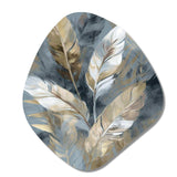 Gold And Grey Impressions Of Bohemian Energy II - Asymmetric Metal Wall Art