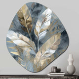 Gold And Grey Impressions Of Bohemian Energy II - Asymmetric Metal Wall Art