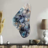 Blue And Flowers Bouquet Interpretation - Asymmetric Metal Wall Art