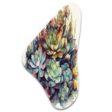 Green Red Cactus Scenery III - Asymmetric Metal Wall Art