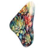 Green Red Cactus Scenery IV - Asymmetric Metal Wall Art