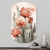 Red Desert Cactus - Asymmetric Metal Wall Art