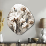 Cream Desert Cactus - Asymmetric Metal Wall Art