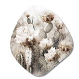 Cream Desert Cactus - Asymmetric Metal Wall Art