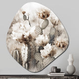 Cream Desert Cactus - Asymmetric Metal Wall Art