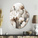 Cream Desert Cactus - Asymmetric Metal Wall Art