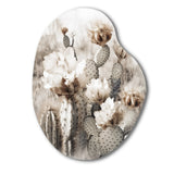 Cream Desert Cactus - Asymmetric Metal Wall Art