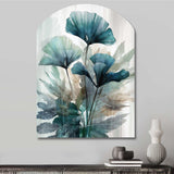 Tropical Palm Leaves Ginkgo II - Asymmetric Metal Wall Art