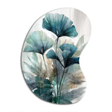 Tropical Palm Leaves Ginkgo II - Asymmetric Metal Wall Art