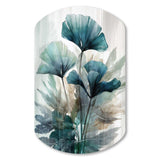 Tropical Palm Leaves Ginkgo II - Asymmetric Metal Wall Art