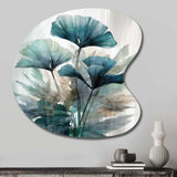 Tropical Palm Leaves Ginkgo II - Asymmetric Metal Wall Art