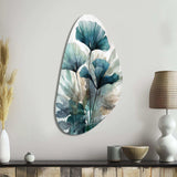 Tropical Palm Leaves Ginkgo II - Asymmetric Metal Wall Art