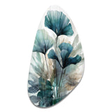 Tropical Palm Leaves Ginkgo II - Asymmetric Metal Wall Art