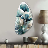 Tropical Palm Leaves Ginkgo II - Asymmetric Metal Wall Art