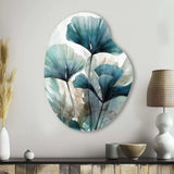 Tropical Palm Leaves Ginkgo II - Asymmetric Metal Wall Art