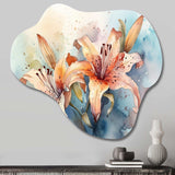 Orange Lily Symphony I - Asymmetric Metal Wall Art