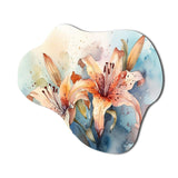 Orange Lily Symphony I - Asymmetric Metal Wall Art