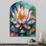 Pink Lotus Floral Dreams II - Asymmetric Metal Wall Art