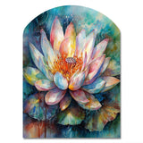 Pink Lotus Floral Dreams II - Asymmetric Metal Wall Art