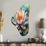 Pink Lotus Floral Dreams II - Asymmetric Metal Wall Art