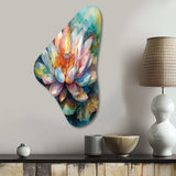 Pink Lotus Floral Dreams II - Asymmetric Metal Wall Art