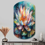 Pink Lotus Floral Dreams II - Asymmetric Metal Wall Art