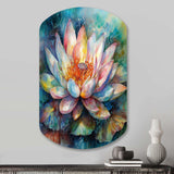 Pink Lotus Floral Dreams II - Asymmetric Metal Wall Art