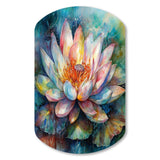 Pink Lotus Floral Dreams II - Asymmetric Metal Wall Art